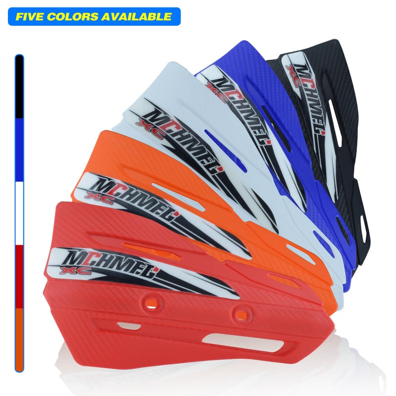 MCHMFG Dirt Bike Handguards with Grips - 7/8"" and 1 1/8"" Motorcycle Hand Guards for ATV - Universal Handguards Bracket for Off Road Motorcross Red - Image 2